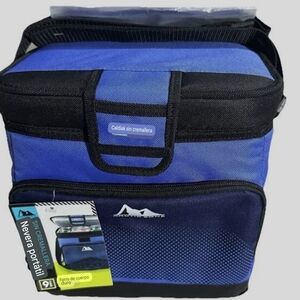 Mountain Adventure Blue and Black Cooler Bag